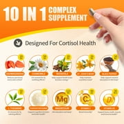Cortisol Health Supplement - Stress & Relaxation & Sleep,Balanced Cortisol Response - with Magnesium, Ashwagandha - 120 Capsules
