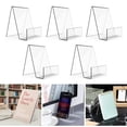 thumbnail image 2 of Seitruly Soporte para libros de acrílico transparente de 5 piezas, resistente y de amplia aplicación, soporte para libros transparente Carpetas de archivos, 2 of 6