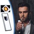 thumbnail image 5 of Encendedor sin llama recargable USB | Encendedor de arco eléctrico ultradelgado a prueba de viento | Encendido rápido por inducción | Seguro Sin Butano | Portátil | Acampada Senderismo | Caja de, 5 of 5