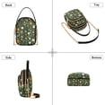 thumbnail image 3 of FORMRS Crossbody Bag for Women Quilted Travel Shoulder Cell Phone Purse with Chain Strap Handbag, Green Flowers Pattern, 3 of 7