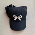 thumbnail image 3 of Grblisyd Girls Bow Tie Baseball Cap Kids Embroidered Hat Adjustable Cotton Travel Sun Hats, 3 of 4