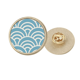thumbnail image 1 of Broche de oro metálico circular Unbranded Patrón de onda cultural tradicional japonesa 2.7 cm, 1 of 3