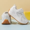 thumbnail image 5 of CAUYDY Toddler Boys Girls Non Slip Breathable Mesh Sneakers Lightweight Hook and Loop Athletic Running Shoes Comfortable Sport Shoes for Kids(L101-White,6.5), 5 of 6