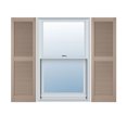 thumbnail image 1 of 18"W x 39"H Lifetime Vinyl, Custom Straight Top Center Mullion, Open Louver Shutters, w/Shutter-Loks (Per Pair), Wicker, 1 of 12