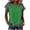 Army Green, variant on Womens Summer Top Cap Sleeve Shirts Round Neck Textured Loose Casual Shirts Fashion Trendy Blouse