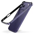 thumbnail image 1 of For iPhone 17 Pro Case Hollow Heat Dissipation Silicone Metal Bumper Phone Cover, 1 of 5