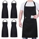 thumbnail image 1 of 4 paquetes de delantal chef, delantal negro con 2 bolsillos, delantal ajustable impermeable para hombres y mujeres, perfecto para cocinar en la cocina Afortunado Sencillez, 1 of 5