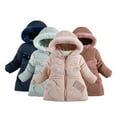 thumbnail image 2 of XBASW Baby Toddler Girls Winter Coats Hooded Thick Jacket Warm Cotton Jackets Outerwear for Girls 1-5Y, 2 of 11