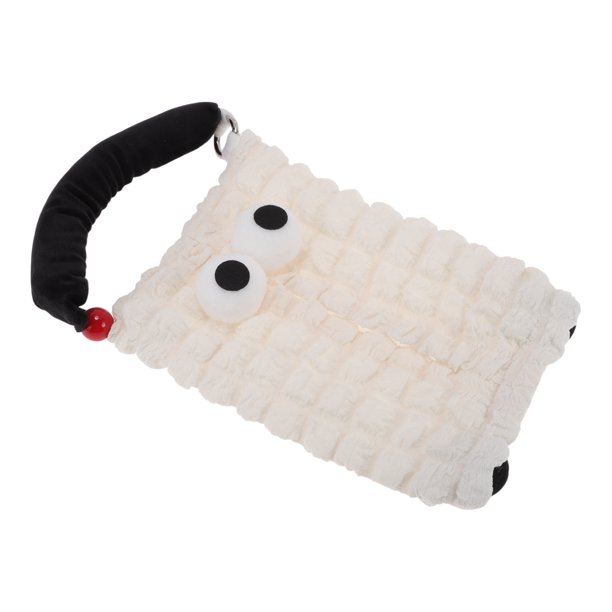 Soporte para Pañuelos de Coche Organizador de Caja de Pañuelos de Poliéster 26x18x3cm Negro y Blanco 1 Pcs