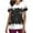Black, variant on QATAINLAV Novelty Holiday Scrubs for Women 2024 Christmas Nursing Scrub Tops Cute Snowflake Printed Short Sleeve V Neck Medical Working Uniform Blouse with Pockets on Sale Black XXL