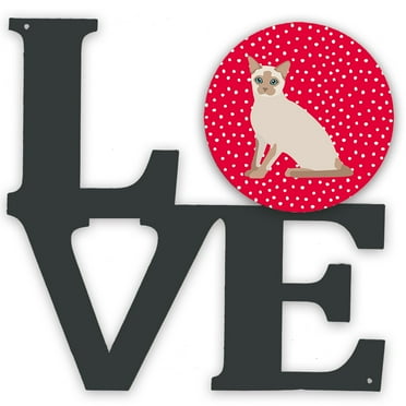 Tonkinese Cat Love Metal Wall Artwork LOVE