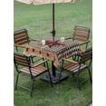 thumbnail image 4 of Outdoor Tablecloth with Umbrella Hole for Patio/Picnic/Party/Camping, Red Texas Star Farmhouse Waterproof Table Cloth Square Cover Washable, Black Plaid Berry Country (54"x 54"), 4 of 8