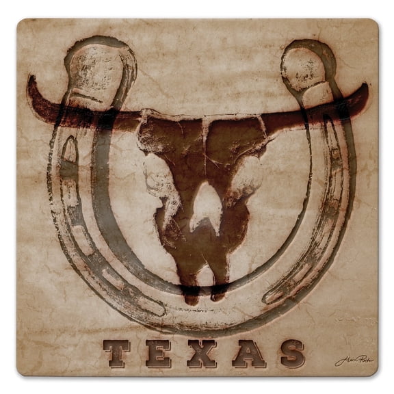 Thirstystone Western Skull Decorative Cork Backed Stone Trivet 8" Square