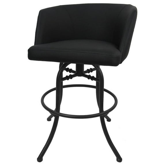 Swivel Tilt Metal Bar Stool 30" Joey - Black Lava - Black