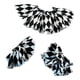 thumbnail image 5 of Conjunto de puños de cuello de payaso, fácil de usar, accesorio fotográfico para fiesta, disfraz de Halloween para festival Cuadrículas blancas y negras, 5 of 9