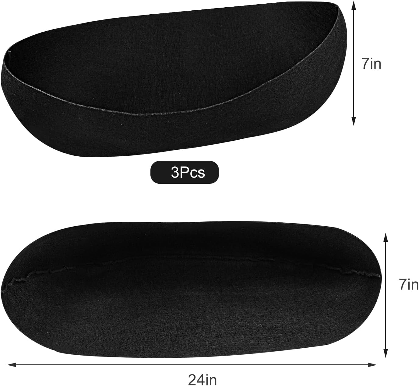 3 Pcs Fabric Planter Basket Liner- 30 inch Durable Hanging Basket Liners Replacement Coco Fiber Liner Alternative for Hanging Basket Flowers (Prevent Birds from Nesting)