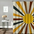 thumbnail image 2 of Orinice Sunburst Pattern Bathroom Decor Set with Hooks, Luxurious Fashion Shower Curtain in Polyester Fabric, Chic Modern Design 60x72, 2 of 7
