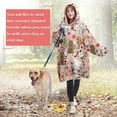 thumbnail image 4 of Poodle Dog and Flower Floral Wearable Oversized Blanket,Wearable Blanket Hoodie for Adults,Cozy Hooded Blankets with Super Pockets,Super Warm Fuzzy Pullover for Women & Men, 4 of 6