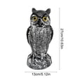 thumbnail image 3 of Linnome Lifelike Owl Statue Garden Decor, Realistic Horned Owl Sculpture, Bird & Animal Deterrent for Yard Patio Farm, Weatherproof Outdoor Landscape Ornament, Gardening Gift for Plant Lovers, 3 of 6