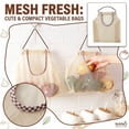 thumbnail image 6 of Hanging Storage Mesh Bags, Reusable Portable Mesh Tote Bag Breathable Net Storage Produce Bag for Fruits Vegetables Onions Garlic Potatoes Kitchen Organizer (2Pcs), 6 of 8