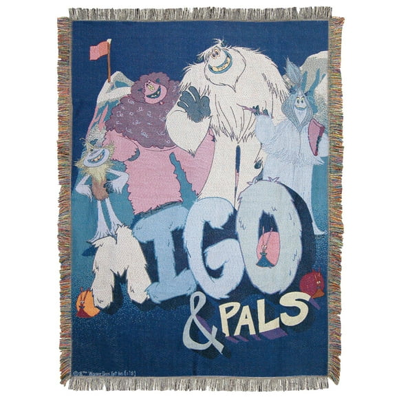 Northwest Smallfoot, 'Yeti Pals' Woven Tapestry Throw Blanket, 48' x 60', Multi Color