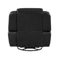 thumbnail image 4 of Lexicon Littleton Faux leather Swivel Glider Reclining Chair in Black, 4 of 5