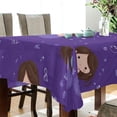 thumbnail image 3 of 54x54 Inch Tablecloth Polyester Square Tablecloth for Home Kitchen Dinner Decor Brown Hair Mermaid, 3 of 9
