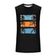 thumbnail image 4 of Camiseta sin mangas de cuello redondo para hombre, informal, a la moda, con estampado, deportiva, de poliéster, 4 of 5