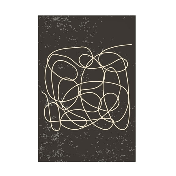 Trademark Fine Art jay stanley Black and White One Line 1 Canvas Wall Art