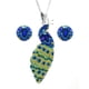 thumbnail image 1 of Juego de aretes y cadena con dije en forma de Pavoreal ZVEZDA, plata mexicana ley .925, multicolor, cristales Swarovski, 1 of 5