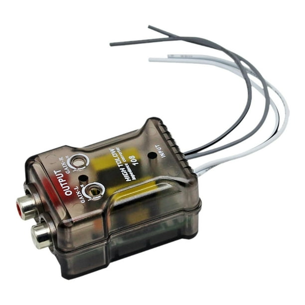 Convertidor de audio de a bajo, rendimiento estable, portátil, compacto, resistente, cableado de amplificador de automóvil, convertidor de
