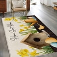 thumbnail image 3 of Spring 3'x5' Washable Rug, Farmhouse Birds Cages Eggs Botanical Flowers Non-Slip Area Rugs for Entryway Kitchen Classroom, StainResistant Dorm Throw Carpet, Low Pile Soft Indoor Floor Mat, 3 of 9