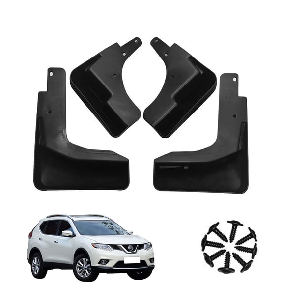 Mud Guards For Cars Fit For Nissan Rogue 2014-2020, Car Fenders, Front And Rear 4 Pieces Car Mudguards Wheel Dirt Flaps,Mud Flaps Splash Guards-Black