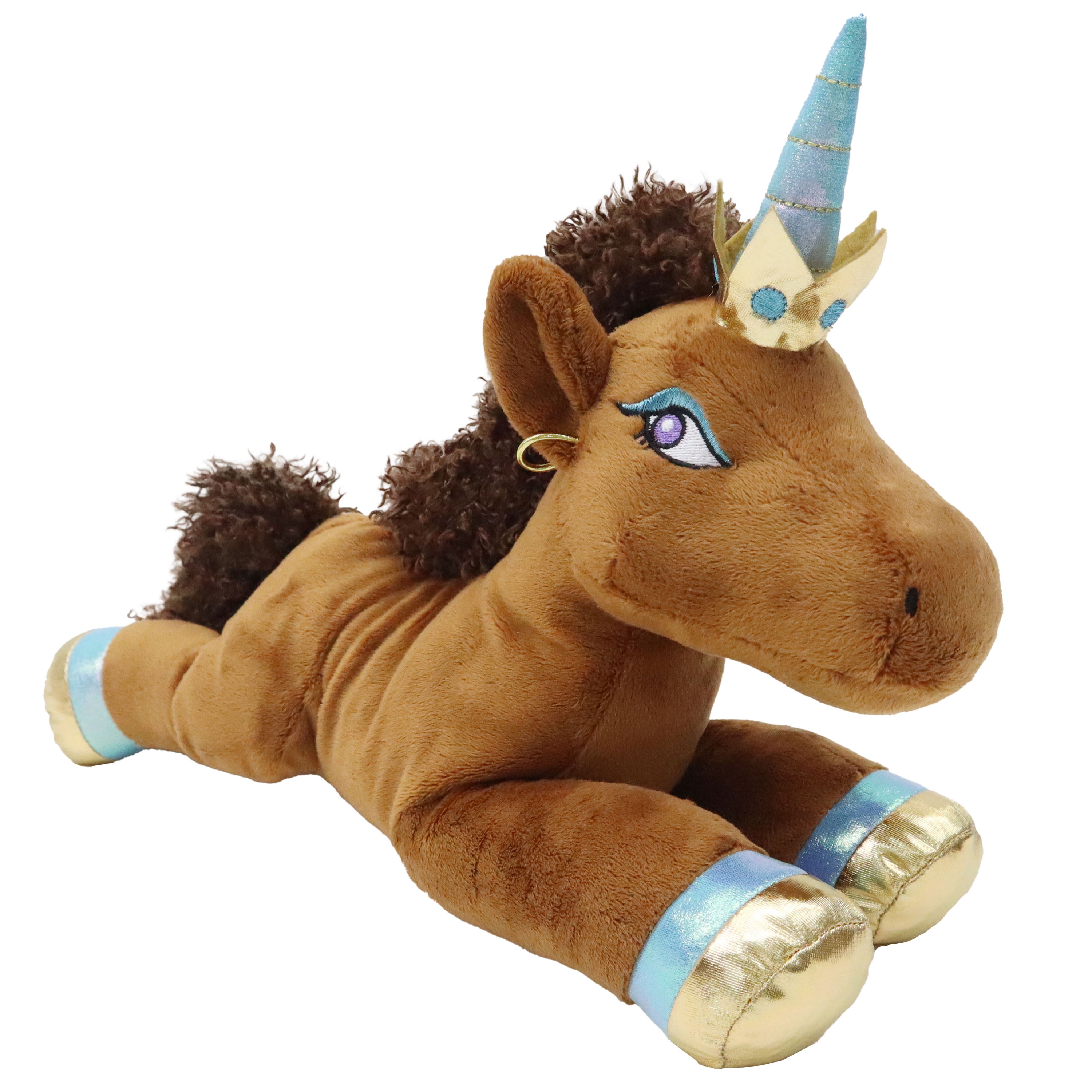 Afro Unicorn 13.75 inch Stuffed Plush Toy, Lying Unique