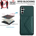 thumbnail image 6 of Allytech Galaxy A13 5G Wallet Case with Shoulder Strap, Luxury PU Leather RFID Blocking Protectve Anti-Scratch Bumper Cards Slots Magnetic Closure Phone Case Cover for Samsung Galaxy A13 5G, Green, 6 of 9