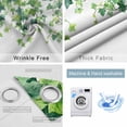 thumbnail image 4 of Country Leaves Blackout Curtains for Bedroom/Living Room, Thermal Insulated Kitchen Curtains, Watercolor Green Leaf Branches Vine Botanical Grommet Darkening Window Treatment Drapes 52"x72"x2, 4 of 8
