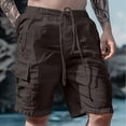 thumbnail image 1 of MYG Shorts Cargo d'Été Amples pour Hommes Couleur Unie avec Poches Mode Plage mode Urbaine, 1 of 6