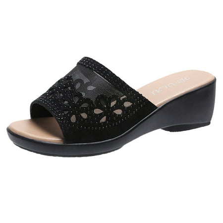 

Comfortable Sandals for Women Fashion Women s Casual Shoes Breathable Wedge Heel Outdoor Leisure Slippers Pu