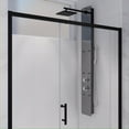 thumbnail image 2 of Halberd Series 47-48"W x 72"H Sliding Framed Shower Door in Matte Black with Tsunami Guard Tempered Clear Glass, 2 of 8