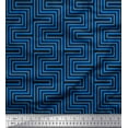 thumbnail image 1 of Soimoi Cotton Cambric Fabric Square & Spiral Geometric Print Sewing Fabric Yard 56 Inch Wide, 1 of 3