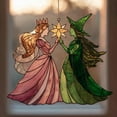 thumbnail image 2 of Elphaba and Glinda Acrylic Suncatcher – Wicked Musical Window Hanging, Oz Witches Ornament, Witchy Friendship Gift, Halloween Home Decor, 2 of 4