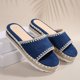 thumbnail image 5 of Zapatos Suaves para las Mujeres Cómodos de Color Sólido Redondo Del Dedo Del Pie Espadrulle Sandalias Planas, Zapatos Negros de Mujer Mulas Transpirables, 5 of 9