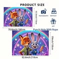 thumbnail image 2 of Zootopia party banners, suitable for birthdays, weddings, St. Patrick's Day, Easter, home and garden decorations, easy to hang, 2 of 8
