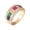 Gold Plated Rainbow, variant on Women Full Cubic Zirconia Statement Rings Eternity Sparkly Crystal Promise Engagement Ring Gold Plated Rainbow Size 9
