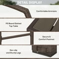thumbnail image 5 of Outsunny 3 PCS Rattan Wicker Bar Set with Wood Grain Top Table and 2 Bar Stools for Outdoor, Patio, Poolside, Garden, Brown, 5 of 9