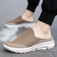 thumbnail image 4 of Diapositivas Los Pies Cerrados Slip Sobre Mulas para Hombres Transpirables Con Soporte (caqui 45), 4 of 9