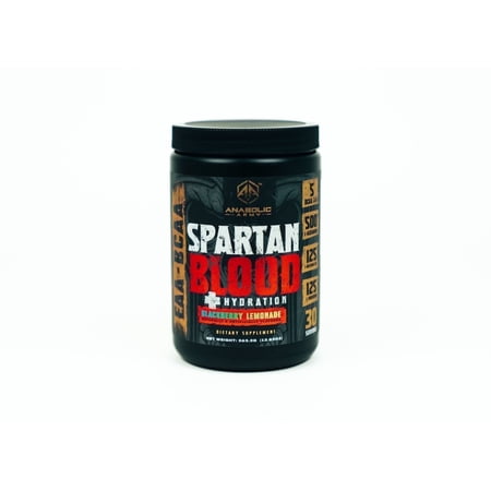 Anabolic Army Spartan Blood Blackberry Lemonade BCAA Amino Acids Powder, Sugar Free Hydration Workout Blend with Electrolytes