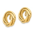 thumbnail image 2 of Real 14kt Yellow Gold Polished Love Knot Earring Jackets; for Adults and Teens; for Women and Men, 2 of 3