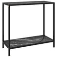 thumbnail image 1 of vidaXL Table Console Noire 80x35x75 cm Verre Trempé, 1 of 4