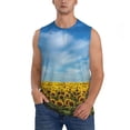 thumbnail image 1 of KLL Blooming Sunflower Field Print Workout Tank Tops Gym Sleeveless Fitness Muscle Tee-Medium, 1 of 7